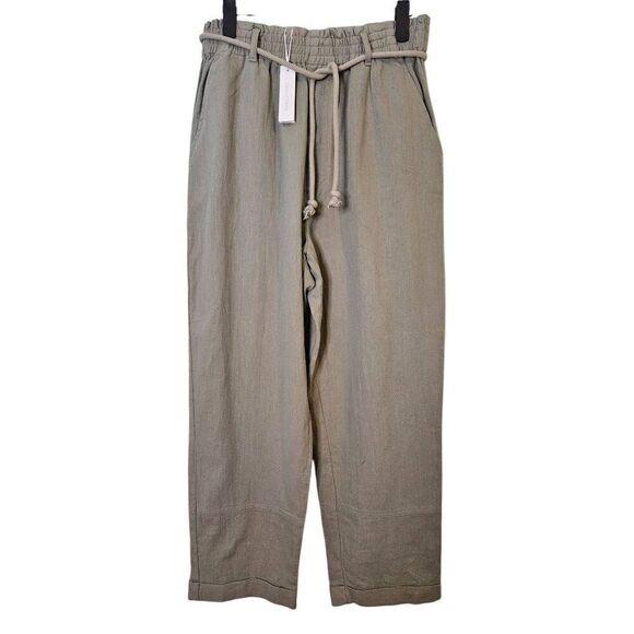 Gentle Fawn Avery sage green cotton elastic waist ankle length pants.  Size L. N - Picture 1 of 5